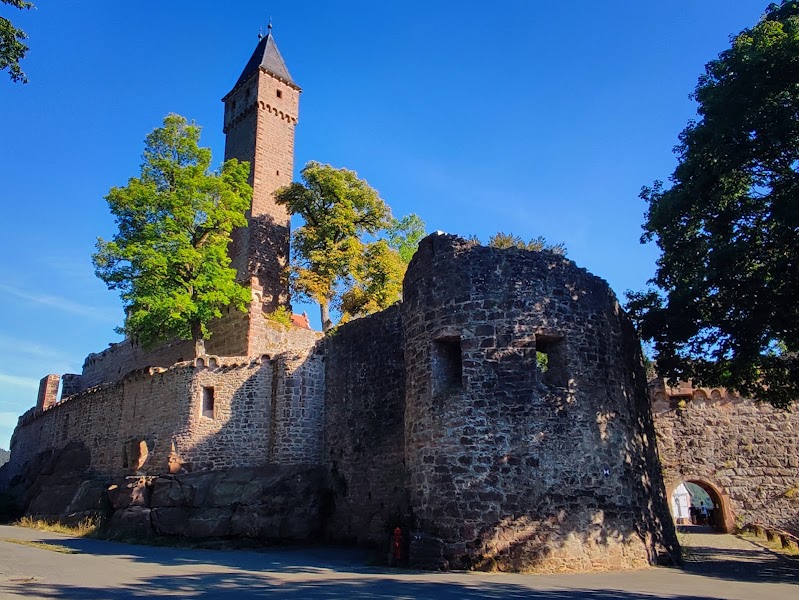 Hirschhorn Castle viewpoint — Neckar castle — German Castle Road Sampler: Mannheim to Bayreuth — Germany