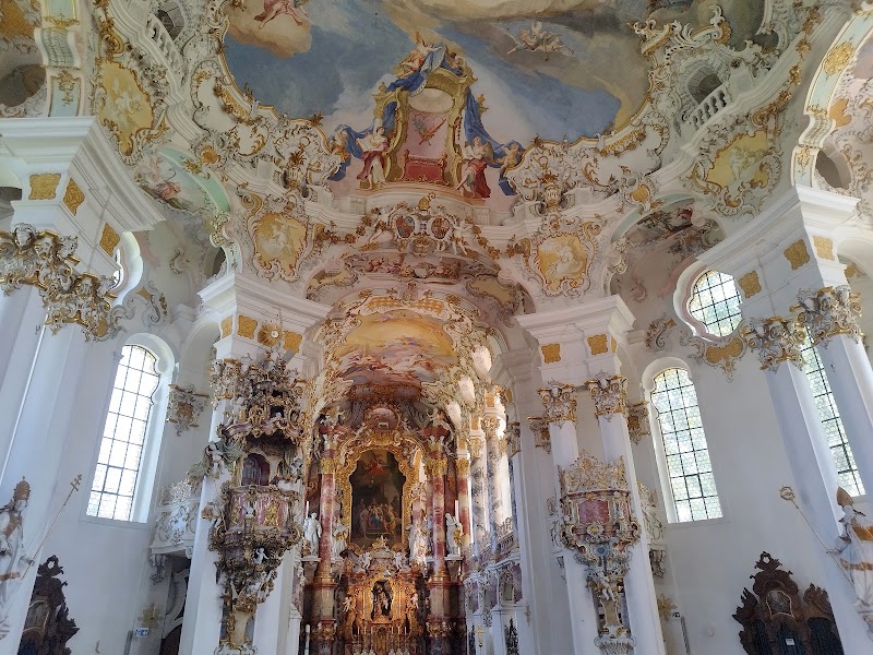 Wieskirche and Füssen — Church and town — The Romantic Road — Germany