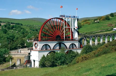Laxey Wheel — Historic Site — Snaefell Mountain Course — Isle of Man