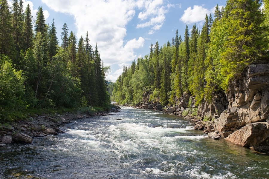 Gäddede — City — Vildmarksvägen Wilderness Road — Sweden
