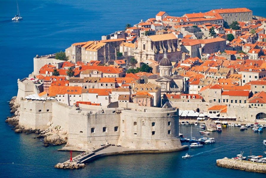 Dubrovnik walls and old town — Historic city — Adriatic Coastal Highway — Croatia