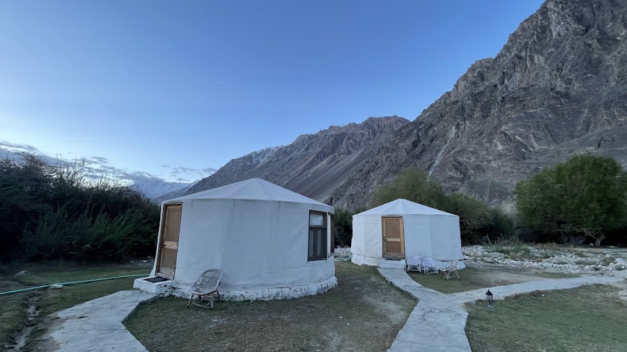 Hunder Sarai dining room — Ladakhi and Indian — Leh to Hunder via Khardung La — India