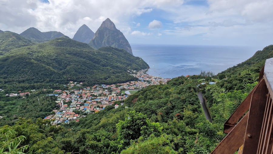 Piton Viewpoint — Landmark — Soufrière and the Pitons Drive — Saint Lucia