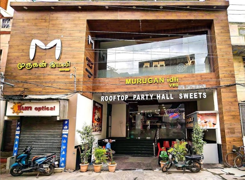Murugan Idli Shop — South Indian vegetarian — Tamil Nadu Temple Route: Chennai to Madurai — India