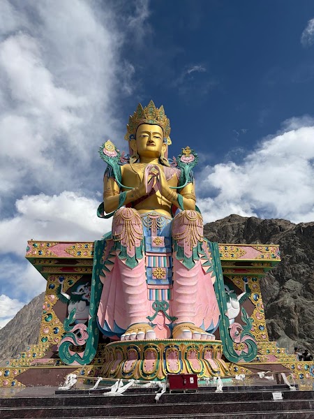 Diskit Monastery and Maitreya statue — Buddhist monastery — Leh to Hunder via Khardung La — India