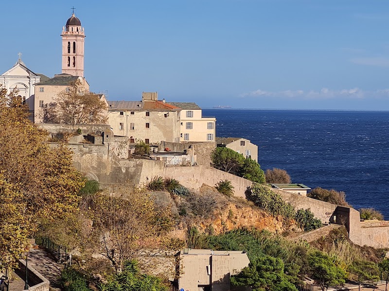 Bastia old port and citadel — Historic city — Corsica Island Drive — France