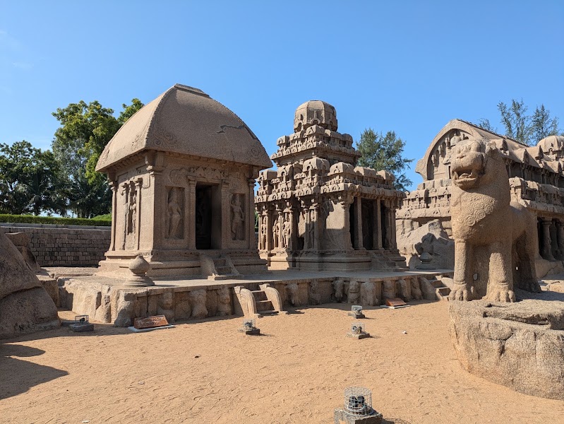 Pancha Rathas — Rock-cut monuments — Tamil Nadu Temple Route: Chennai to Madurai — India