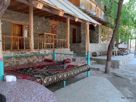 Pamir Lodge dining room — Pamiri home cooking — Pamir Highway — Tajikistan