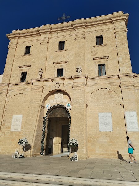 Leuca lighthouse and sanctuary — Cape landmark — Salento Coast, Puglia — Italy