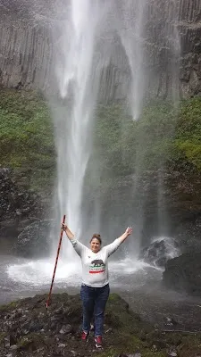 Photograph Latourell Falls — waterfall viewing — Historic Columbia River Highway — United States