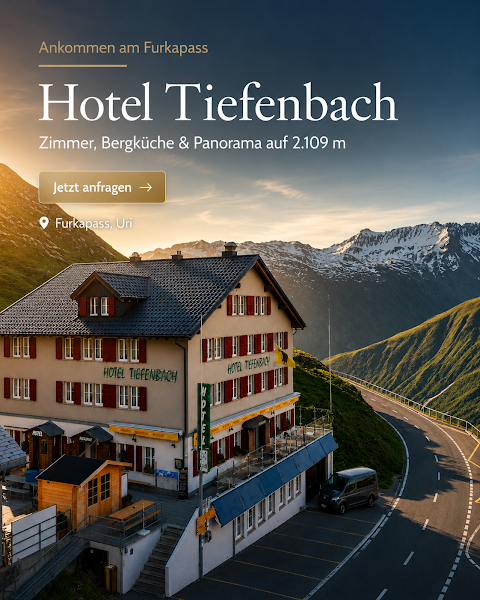 Gasthaus Tiefenbach — Swiss alpine — Furka Pass — Switzerland