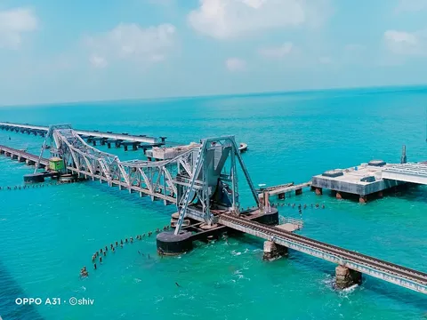 Pamban Bridge viewpoint — Coastal landmark — Tamil Nadu Temple Route: Chennai to Madurai — India