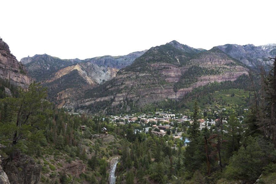 Box Cañon Falls Park — Waterfall — Million Dollar Highway — United States
