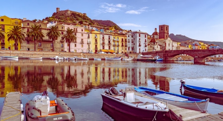 Bosa old town — Historic town — Sardinia Island Loop — Italy