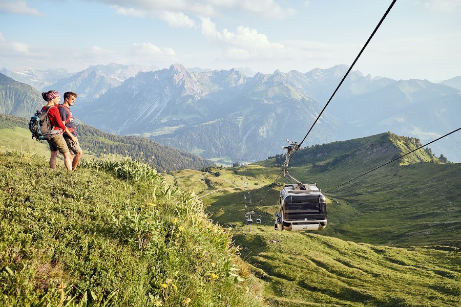 Diedamskopf summer cable car and panorama walk — Summer mountain lift — Tyrol & Vorarlberg — Austria