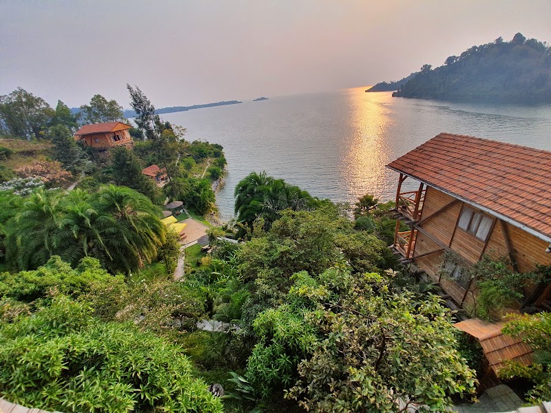 Cormoran Lodge restaurant — Lodge dining — Lake Kivu Road Drive — Rwanda
