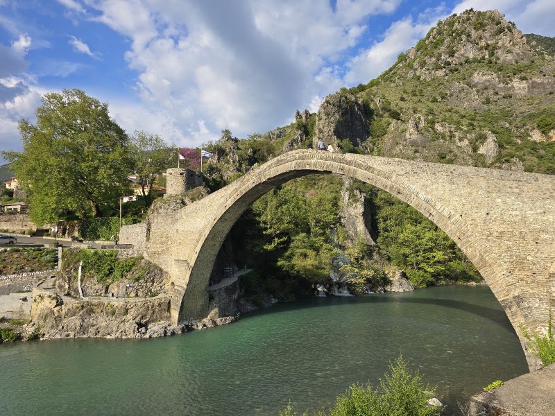 Konitsa bridge and town — Historic endpoint — Zagorohoria, Greece — Greece