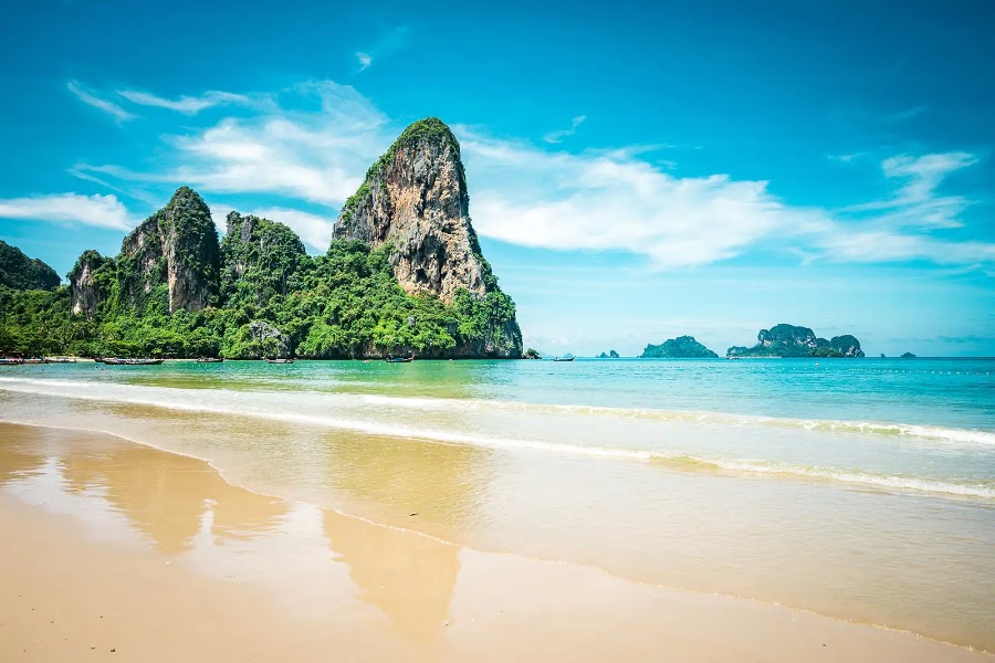 Railay Beach — beach and rock climbing — Krabi and Phang Nga Andaman Coast — Thailand
