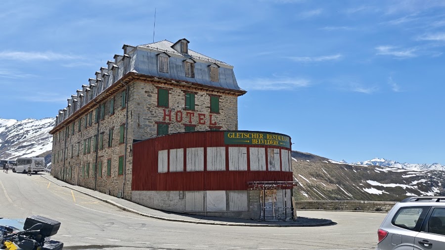 Hotel Belvédère exterior — Landmark — Furka Pass — Switzerland
