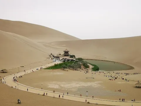 Mingsha Mountain and Crescent Spring — Nature — Zhangye Danxia to Dunhuang — China